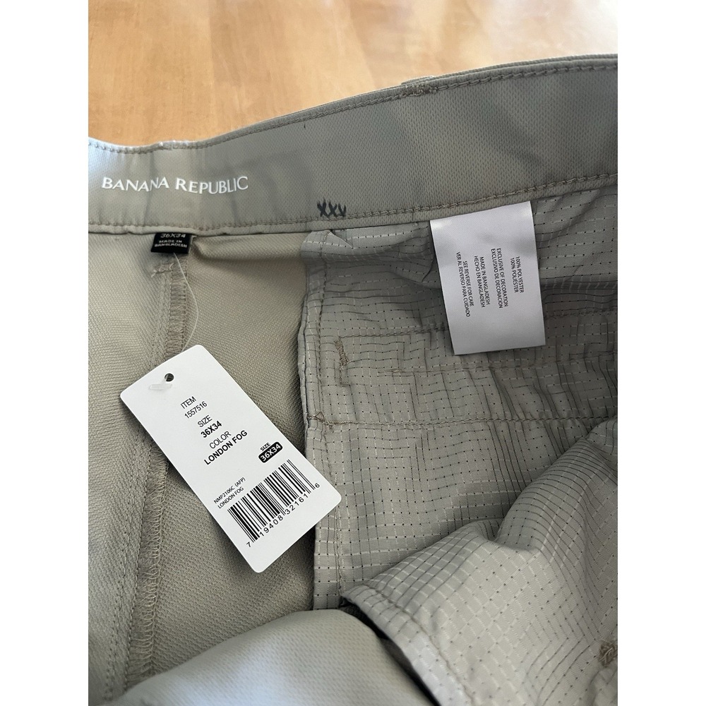 Banana Republic Pants Men's 36x34 London Fog Modern Performance Tapered New - Picture 4 of 11
